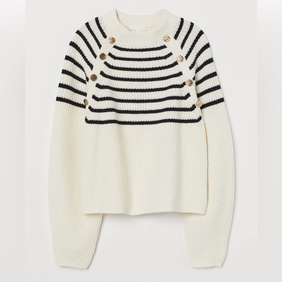 H&M Ribbed crewneck striped sweater - XL - Picture 13 of 13